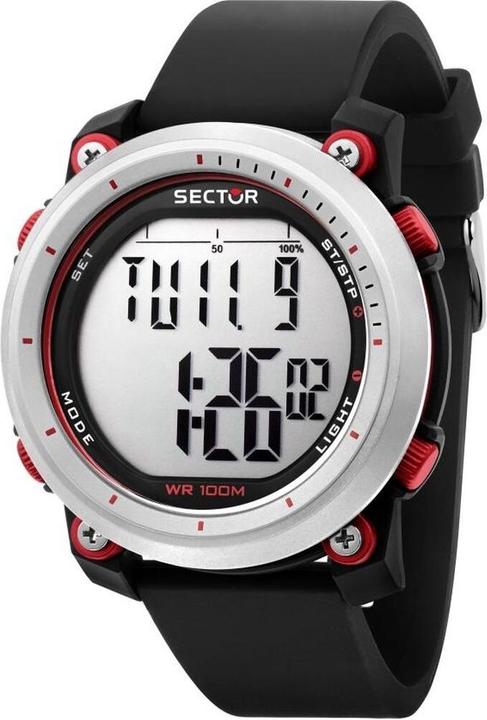 Produktbild Sector R3251546002 EX-38 Herren Digitaluhr 45mm 10ATM (Digitaluhr, 45 mm)