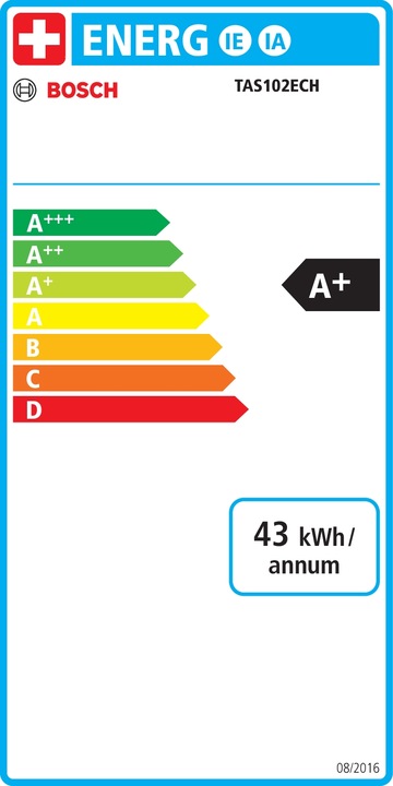 Energie-Label Bosch Hausgeräte Kapselmaschine, TASSIMO HAPPY friendly, TAS102E (Tassimo)
