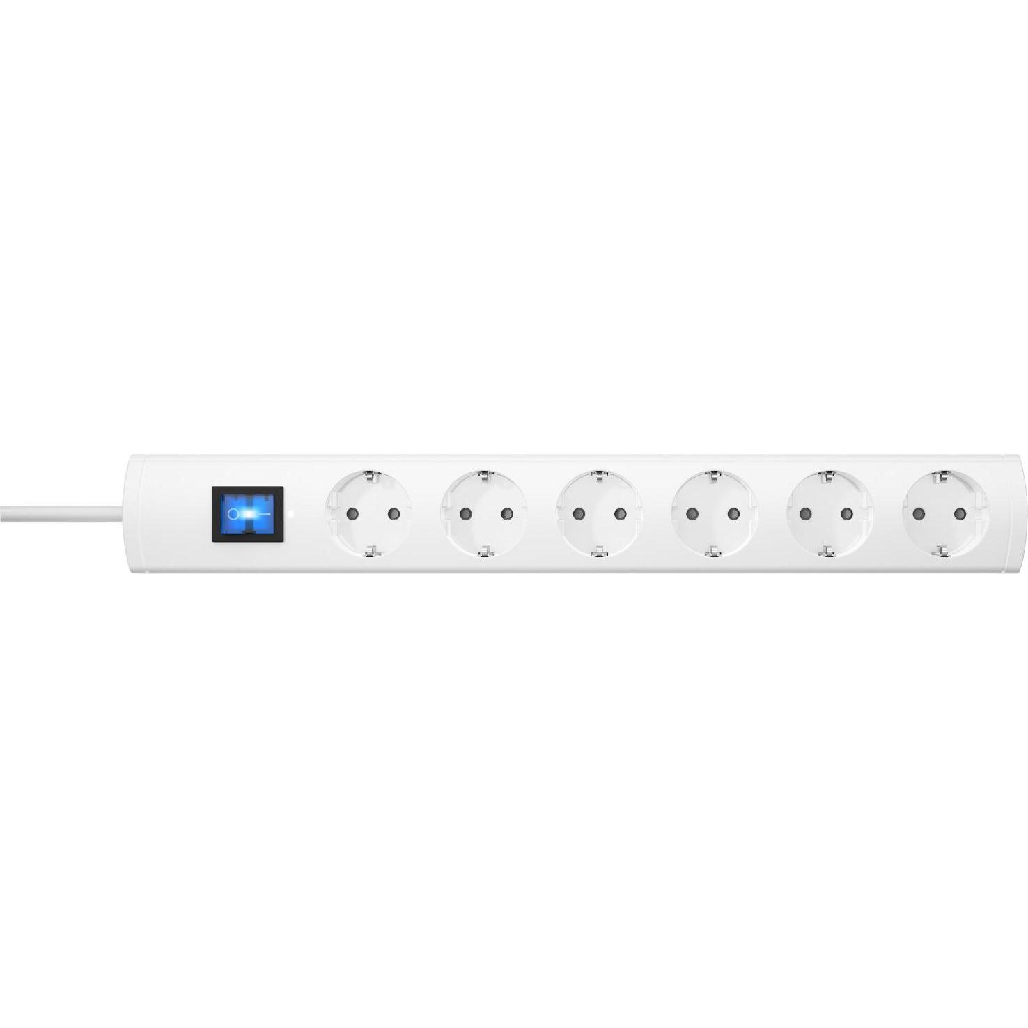 Kopp, Steckdosenleiste, 233002019 Innenraum 6AC-Ausgänge 5m Weiss Verlängerungskabel (6 x, 5 m)