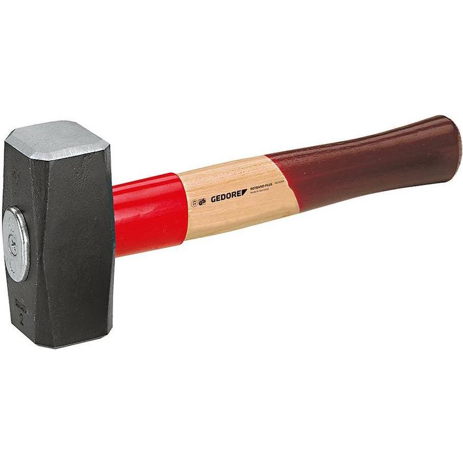 Gedore, Hammer, 620 H-1250 Fäustel ROTBAND-PLUS mit Hickorystiel, 1250 g (1250 g)