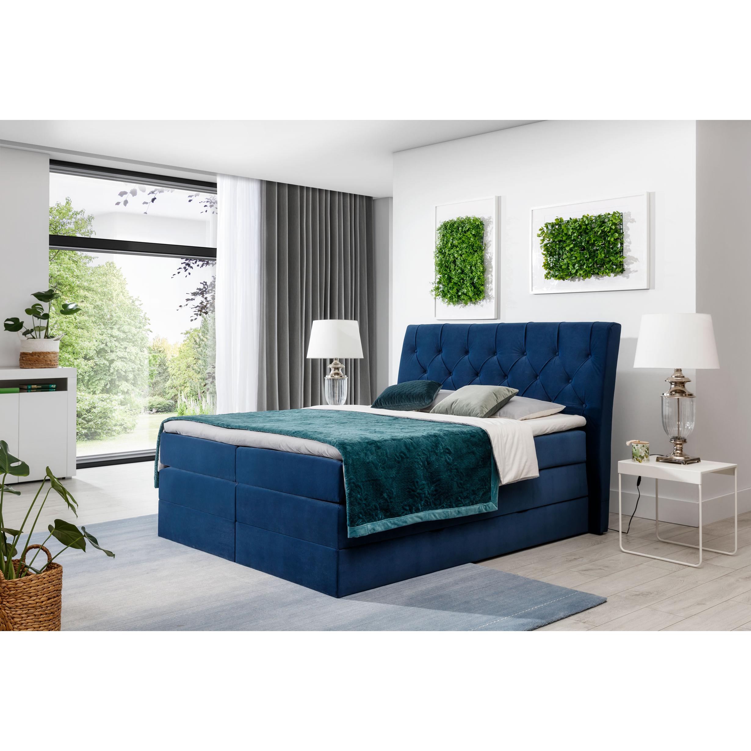 ELTAP, Boxspringbett, Mirabel mit Stauraum (160 x 200 cm)