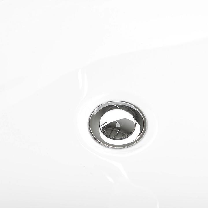 Actual product image Beliani Bathtub freestanding white with tap oval 170 x 80 cm ROTSO (286 l, 170 cm, 80 cm)
