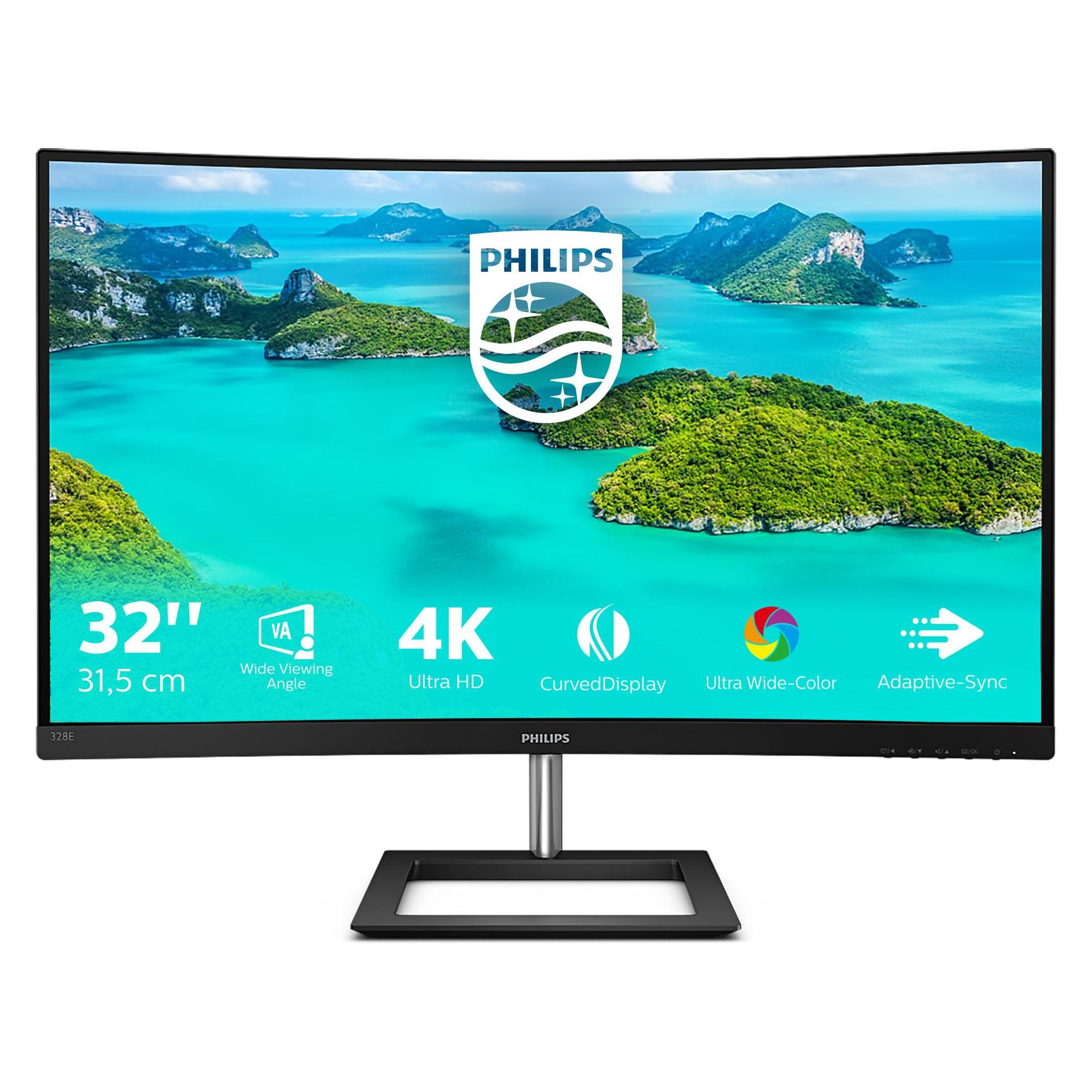 Philips 328E1CA/00 (3840 x 2160 Pixel, 32"), Monitor, Schwarz