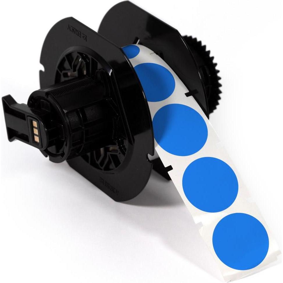 Brady, Etiketten, B30-D35-595-BL, Prüfplakette, Vinyl, rund ⌀ 35 mm, blau (750 Etiketten)