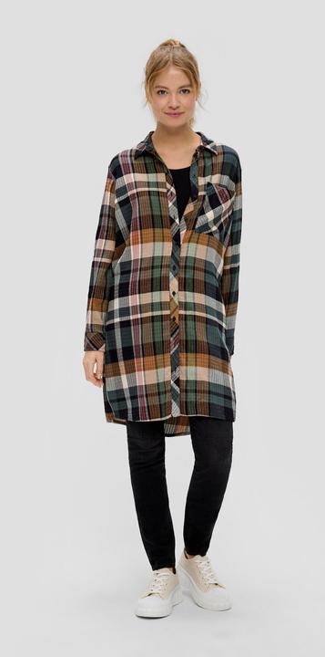 Immagine prodotto s.Oliver Bluse Longbluse in Seersucker-Qualität (34)