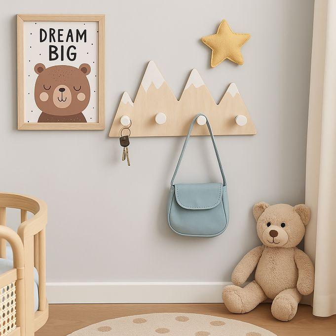 Produktbild Relaxdays GmbH Kindergarderobe 4 Haken Berg