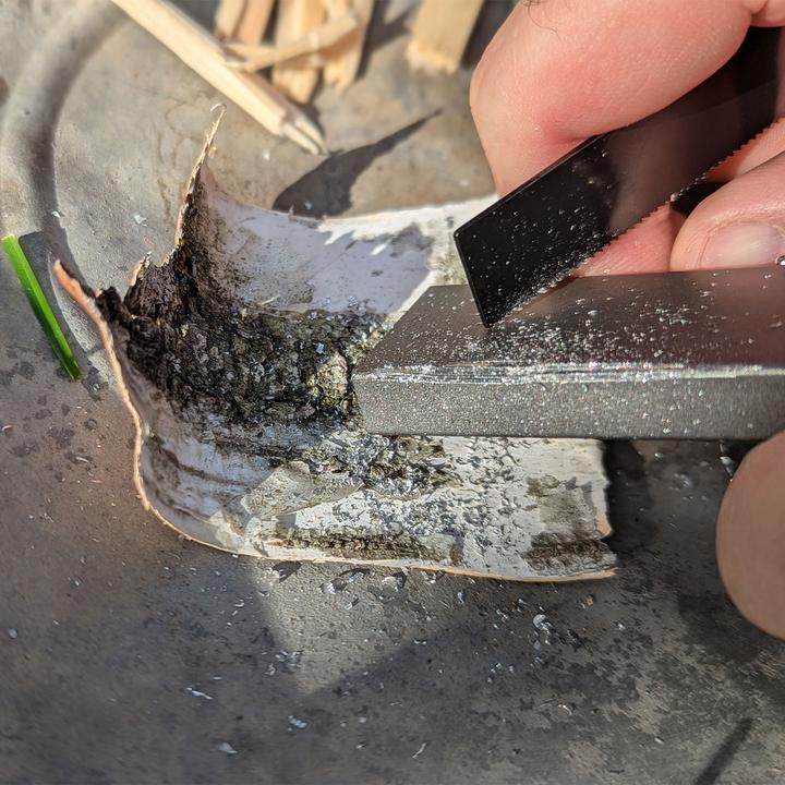 Actual product image Casativo Magnesium firelighter with scraper and integrated fire steel
