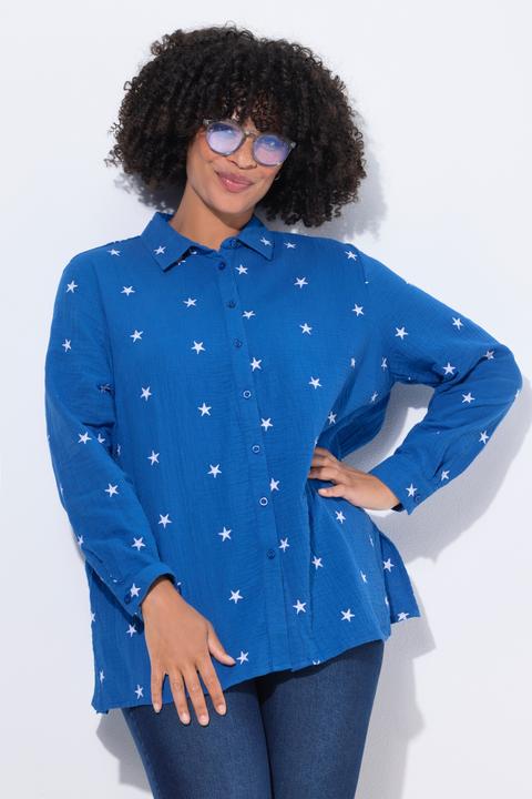 Immagine prodotto Angel of Style Blusa di mussola dal taglio oversize con ricami floreali (56)