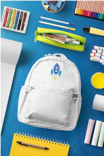 Produktbild Bügelbilder Schul & Freizeitsrucksack-Set Comic Rakete 2 (15 l)