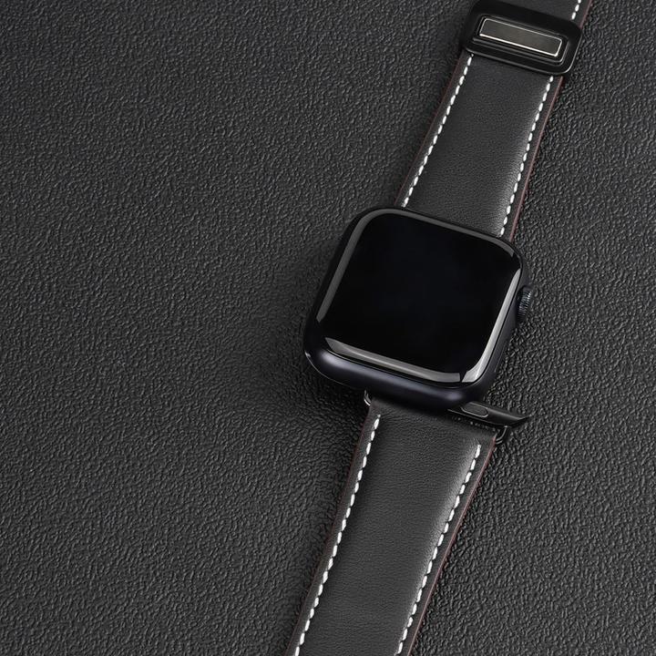 Actual product image Dux Ducis YA bracelet (42 mm, 44 mm, 45 mm, 49 mm, Genuine leather, Apple Watch Series 1, Apple Watch Series 2, Apple Watch Series 3, Apple Watch Series 4, Apple Watch Series 5, Apple Watch Series 6, Apple Watch Series 7, Apple Watch Series 8, Apple Watch Series 9, Apple Watch SE, Apple Watch Ultra, Apple Watch Ultra 2)