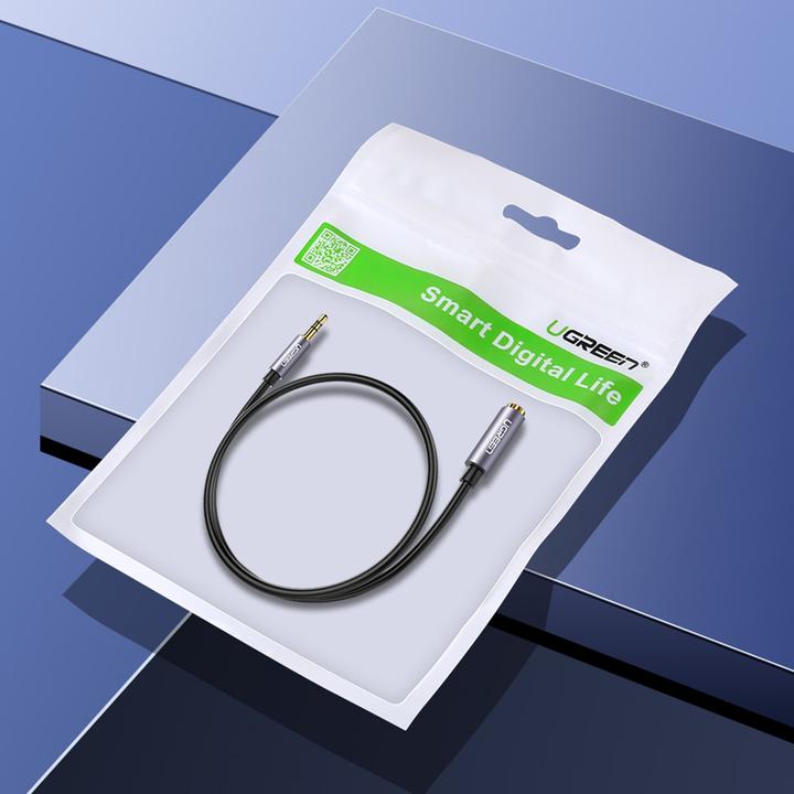 Image du produit Ugreen AUX jack audio extender 3.5 mm AV118, 0,5m (blue) (0.50 m, Jack 3,5 mm (AUX))
