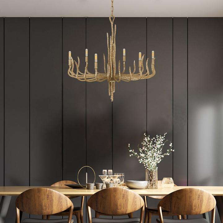 Image du produit Elstead Lighting Spyre Lustre E14 6 branches champagne-or