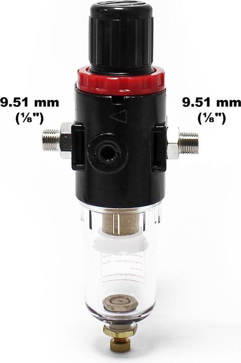Image du produit Wiltec Régulateur de pression d’air & séparateur d’eau et manomètre jusqu’à 7 bar 2x 9,51mm (1/8")
