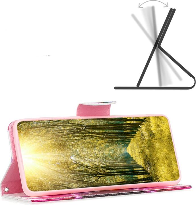 Actual product image Ueli Express iPhone 14 book case case with card holder flower (Apple iPhone 14)