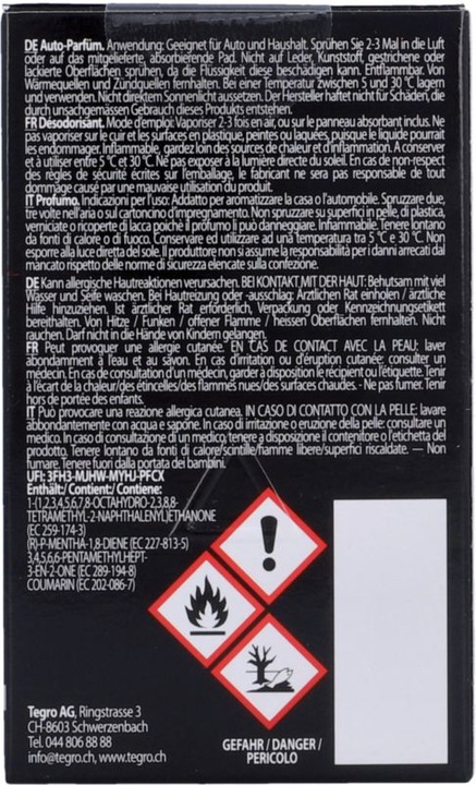 Image du produit Areon Car Perfume Silver Bouteille en verre de 50 ml