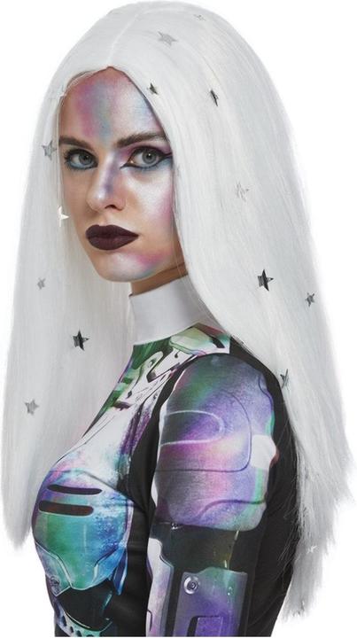Actual product image Smiffys Perücke weiss mit Sternen - Fasching Kostüm Perücke