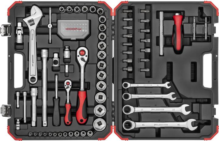 Actual product image Gedore Red red R46003097 Socket spanner set 1/4"+1/2" 97 pieces (1/4")