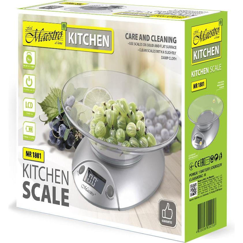 Thumbnail - Feel-Maestro MR1801, Küchenwaage, Grau