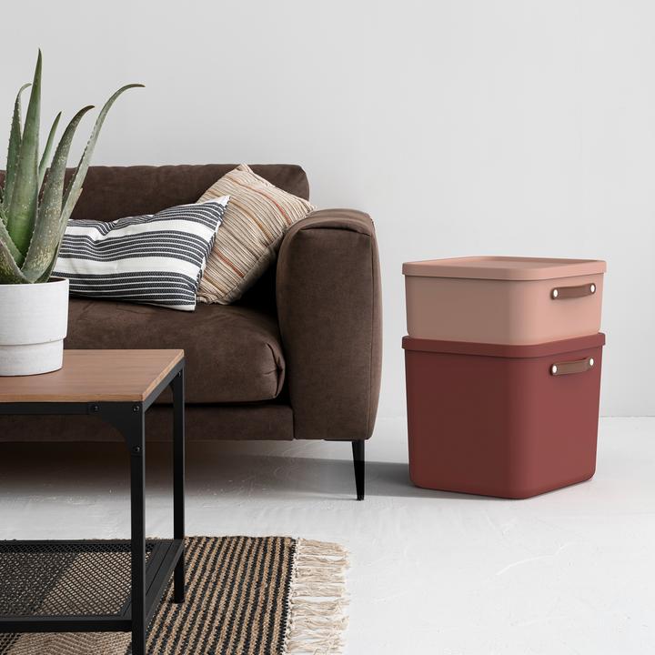 Actual product image Rotho Storage box Maloja 40 l, Iron red (40 l)