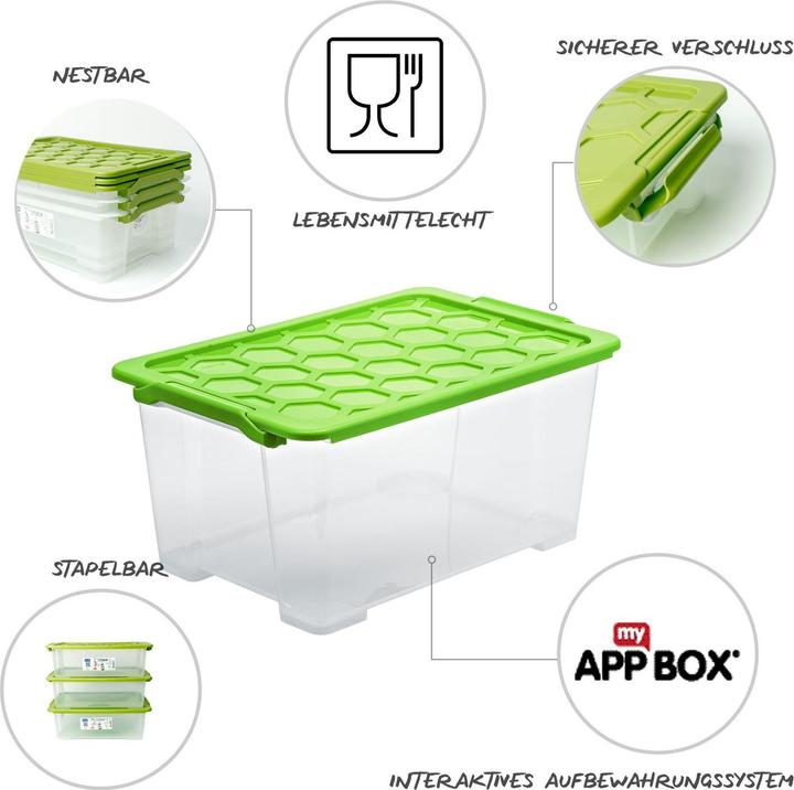 Image du produit Rotho Box 44L Evo Safe 59x39,5x28cm 1008108853 (59 x 39,5 x 28 cm, 44 l)