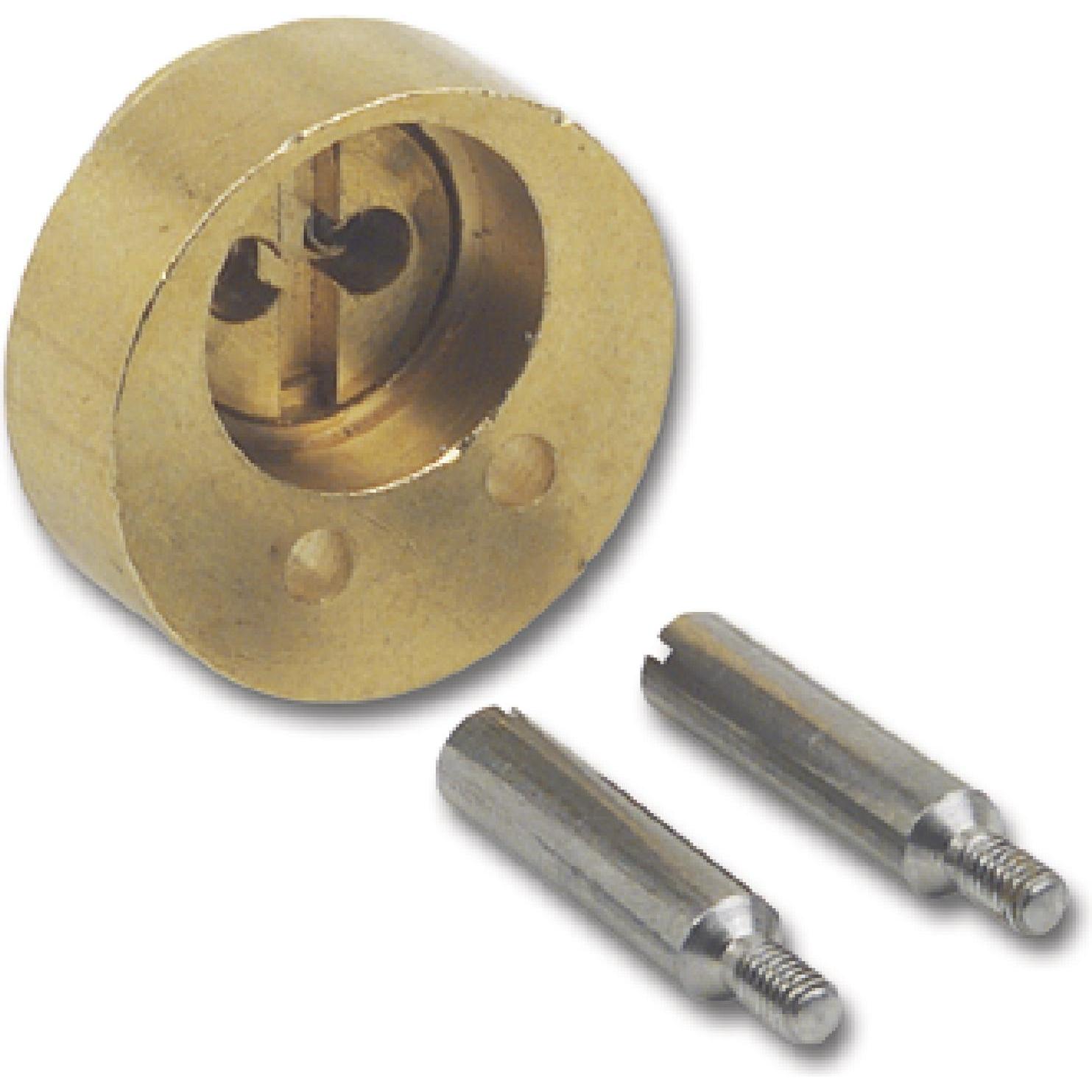 Junie, Türschloss + Schliesszylinder, 7638 ASS Verlängerung für Zylindereinsatz L 7, 5 mm, Messing blank