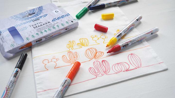 Actual product image Kreul Textile Marker fine Set of 6 (6x)