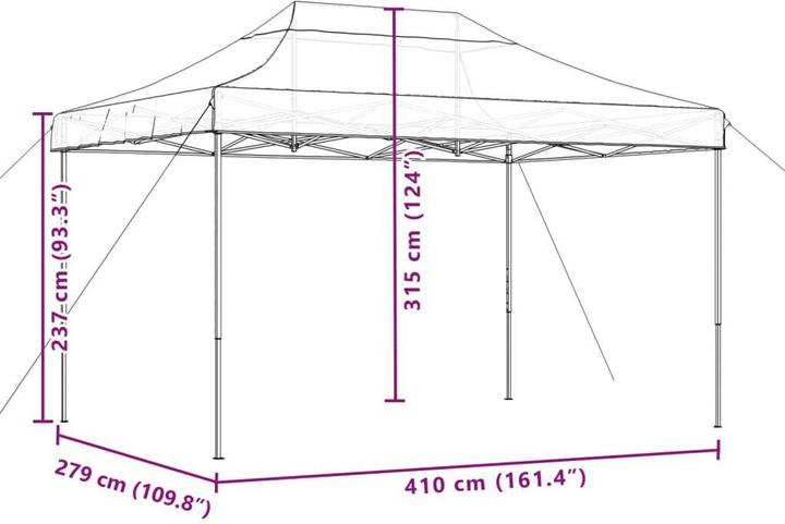 Produktbild vidaXL Partyzelt (410 cm, 279 cm)