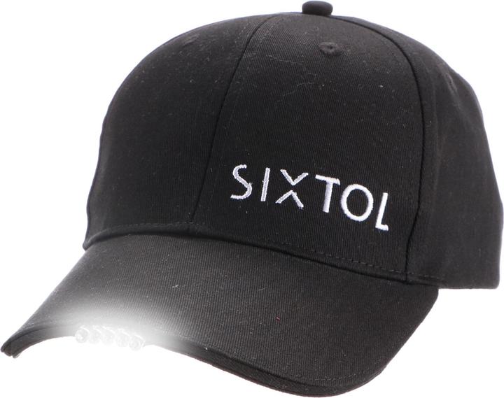 Actual product image Sixtol Cap with LED light B-CAP 25lm, rechargeable, USB, universal size, black (25 lm)