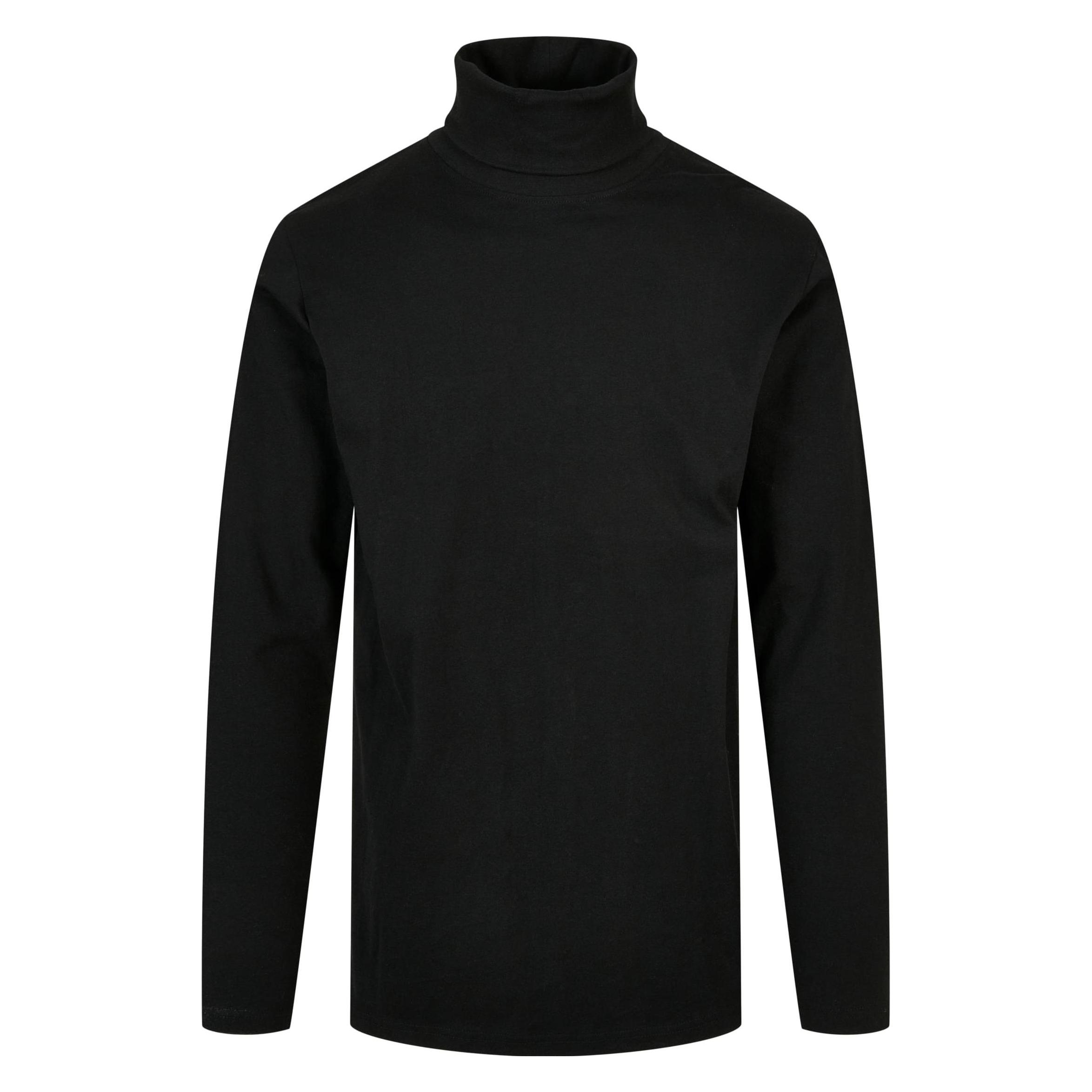 Build Your Brand, Herren, Shirts, Turtle Neck Longsleeve, Schwarz, (L)