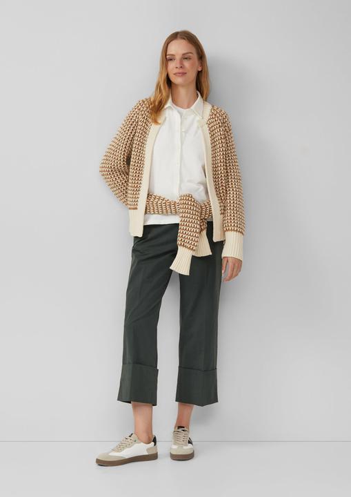 Produktbild s.Oliver Strickjacke Gemusterte Strickjacke mit Raglanärmeln im Relaxed Fit (48)