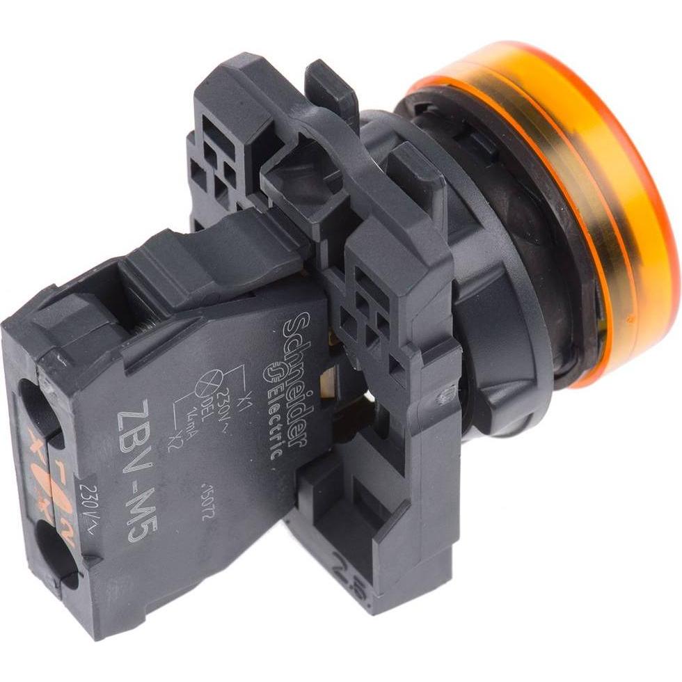 Thumbnail - Schneider Electric, Arbeitsleuchte, Leuchtmelder LED 240VAC gelb XB5AVM5