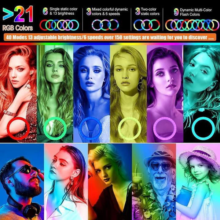 Produktbild GerTong Ringlicht mit Stativ & Handyhalter (Ringlicht)