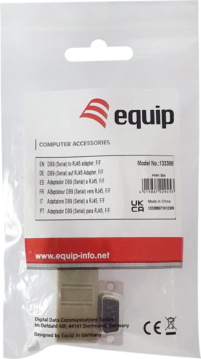 Productafbeelding equip Adapter DB9 -> RJ45 Adapter Bu/Bu TIA/EIA-561 (0.03 m)
