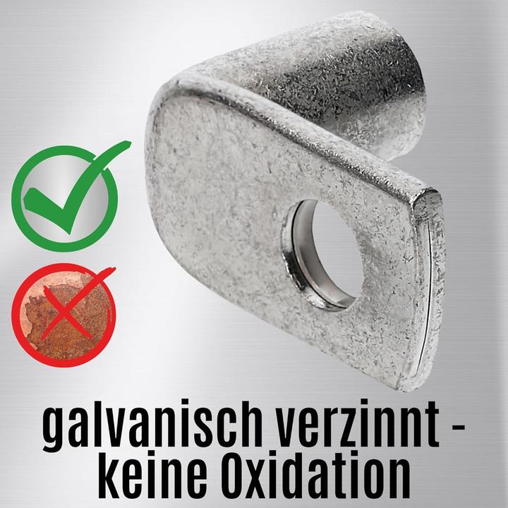 Produktbild Kalitec 10 Stück KA7-L8 Handelsübliche Rohrkabelschuhe gewinkelt 35mm² M8 I ohne Sichtloch I 90° I M