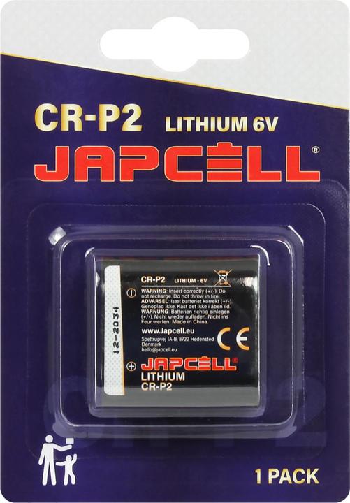 Produktbild Japcell CR-P2 6V Batterie für berührungslose Leuchten 1 Stk. (1 Stk., CR-P2)