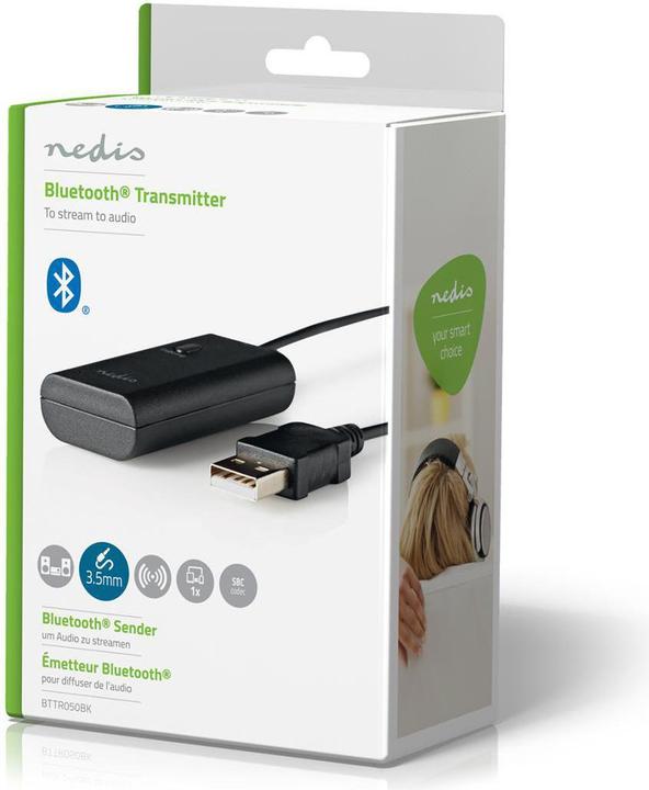Actual product image Nedis Bluetooth® Transmitter | Connections - Input: 1x AUX / 1x USB | SBC | Up to 1 devices | Schwa (Channels)