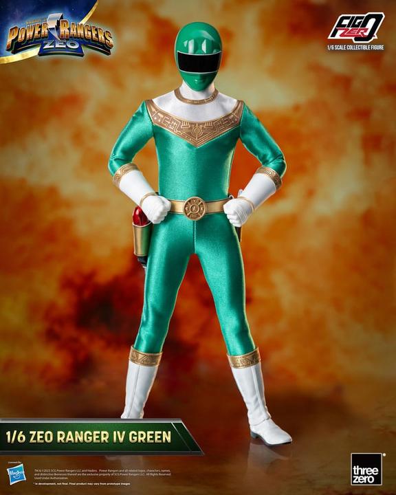 ThreeZero Power Rangers Zeo figurine FigZero 1/6 Ranger IV Green 30 cm