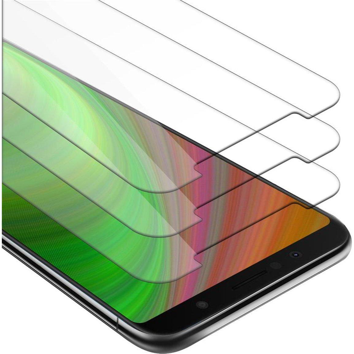 Cadorabo Displayschutzglas (3 Stück, Asus Zenfone Max Plus (M1)), Smartphone Schutzfolie, Transparent