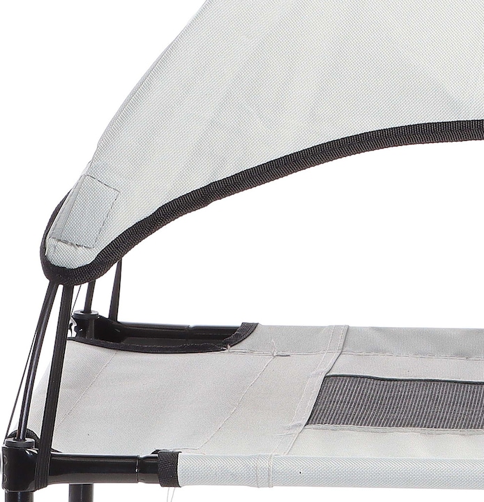 Actual product image Wiltec Portable Outdoor Relax Pet Bed Canopy Dog Bed S Grey (Dog)