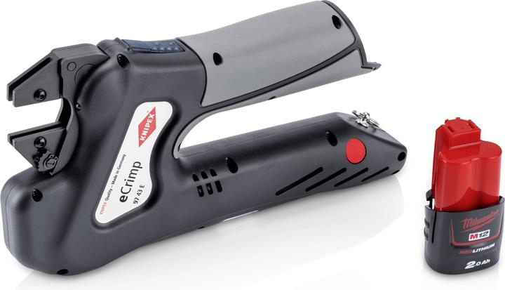Produktbild Knipex Akku-Crimpzange ohne Crimpeinsatz eCrimp (270 mm)