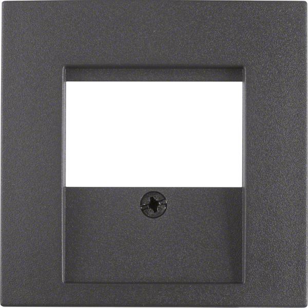 Thumbnail - Berker, Zubehör Schalterprogramm, Monitor Lautsprecherbuchse Frontplatte und USB-Aufladung anthrazit eckig B3/7 (1033160...