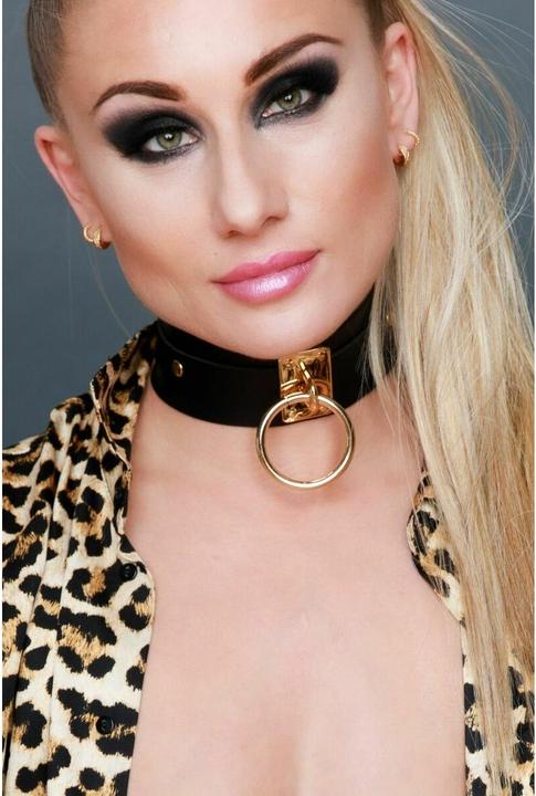 Image du produit Kinky Diva o-ring collar black/gold