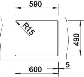Produktbild Blanco Claron 550-IF/A (Einbauspüle, 61 cm, 51 cm)