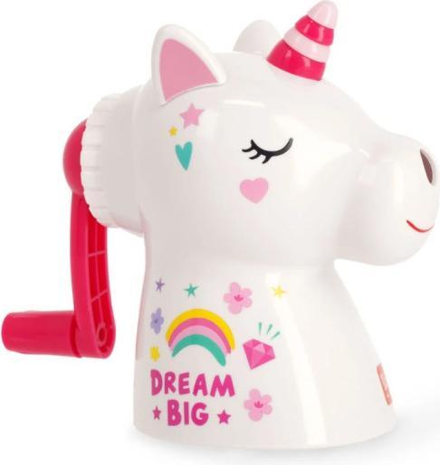 Legami Desktop Pencil Sharpener Dream Big Unicorn, Anspitzer mit Handkurbel, Spitzer, US0001