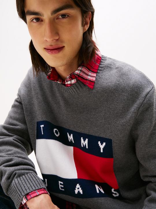 Actual product image Tommy Jeans Tjm Reg Melange Flag Sweater (M)
