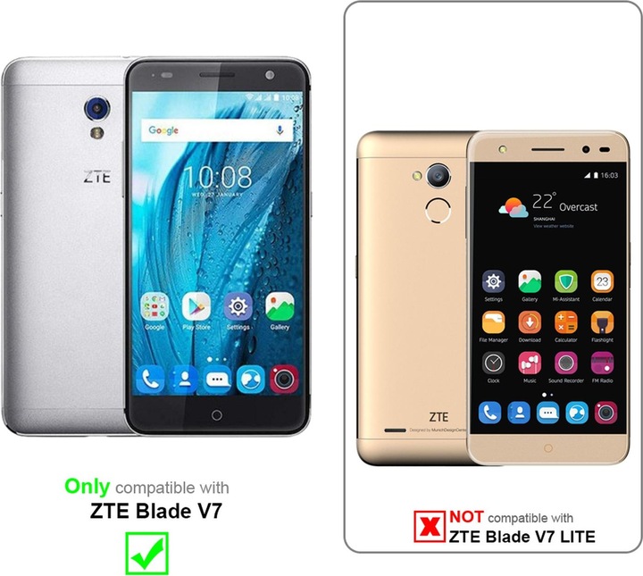 Productafbeelding Cadorabo TPU Matte Metallic hoes (ZTE Blade V7)