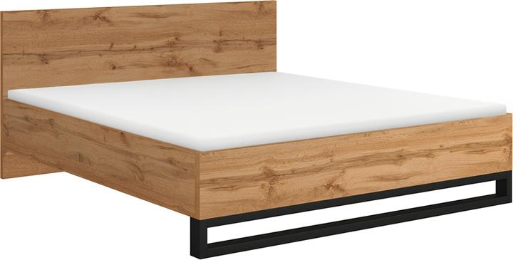 Petits-Meubles Lit 180x200 sommier inclus Eden Bois et Noir (180 x 200 cm)