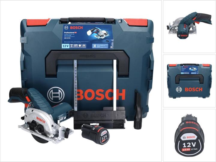 Bosch Professional Bosch GKS 12V-26 Professional cordless circular saw 12 V 85 mm + 1x rechargeable battery 2.0 Ah +