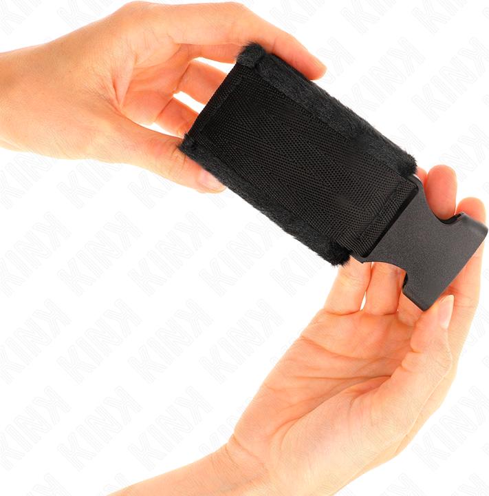 Produktbild Kink Nylon Bind-Handfesseln Mit Klettverschluss Rot-Schwarz Modell 1 Verstellbar 25-35 cm X 6 cm