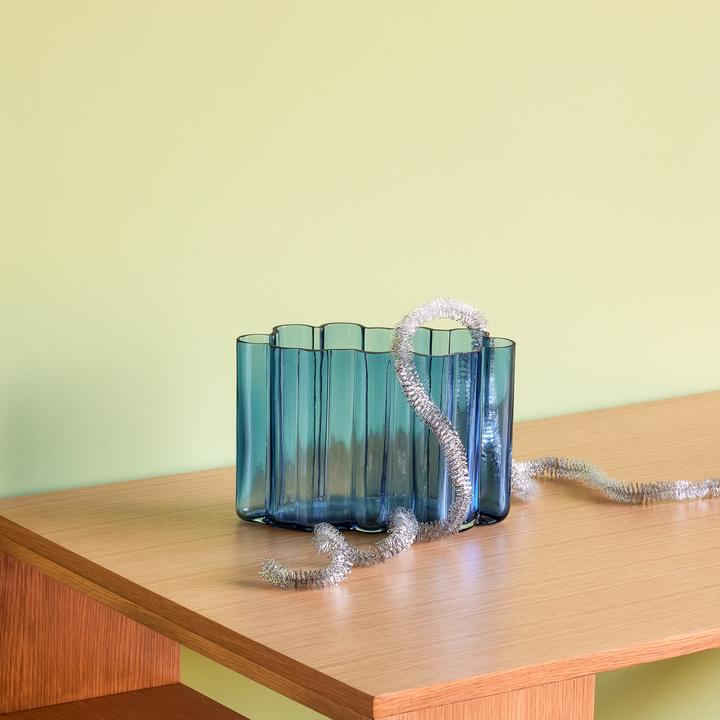 Produktbild Hübsch Umber Vase Blue (1x, 8 l)